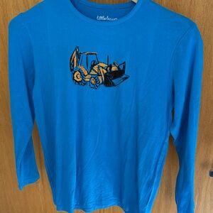 SPF 50 Bamboo Blend Long Sleeve Shirt with Excavator Print